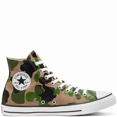 Férfi Converse Archival Camo Chuck Taylor All Star Magasszárú Cipő CO0592174 Fekete/Camo